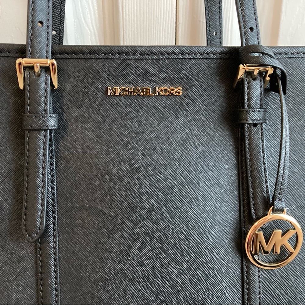 Michael Kors jet set travel small leather tote bag - Picture 3 of 4